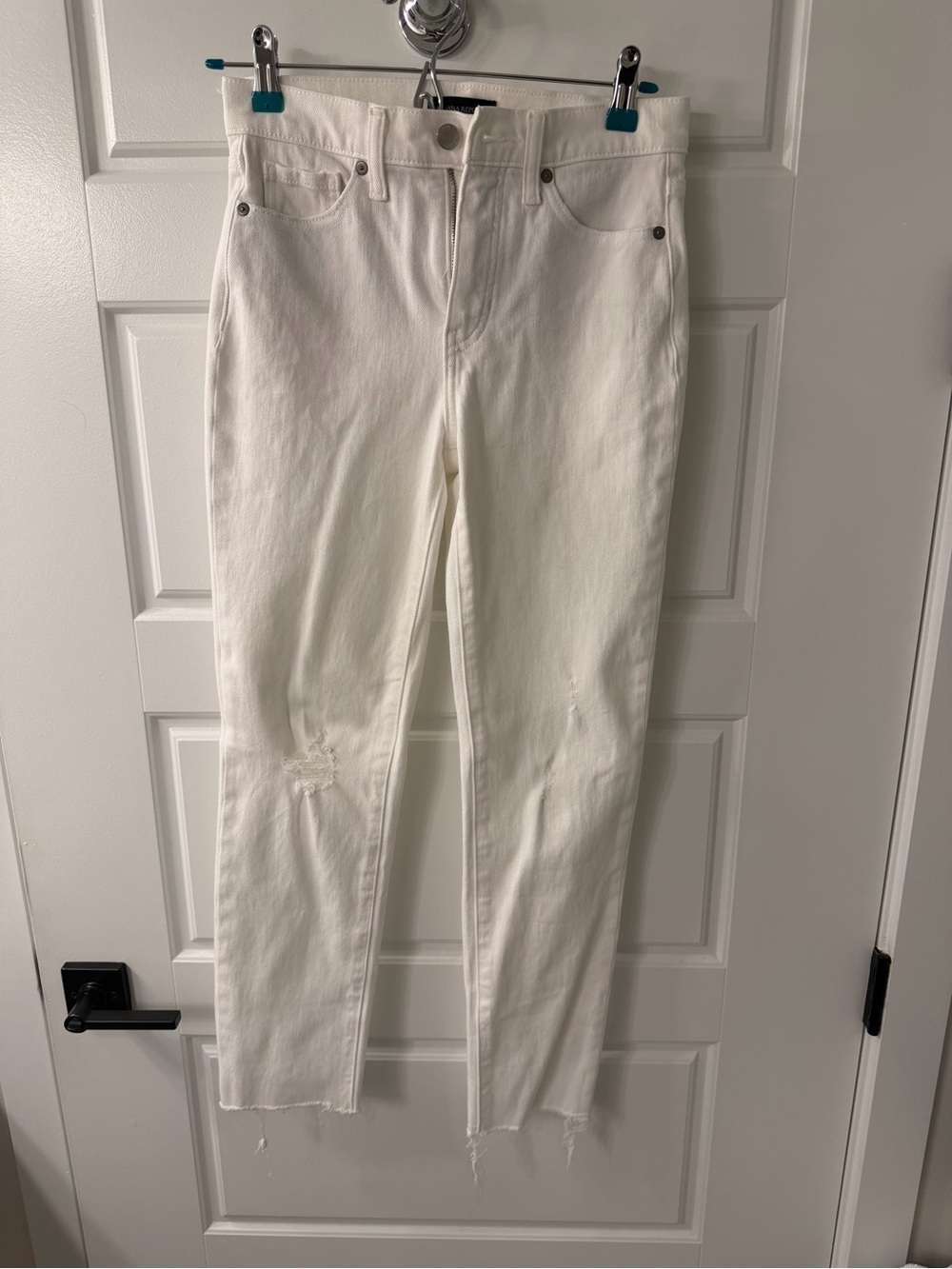 Banana Republic White Skinny High-Rise Jeans
